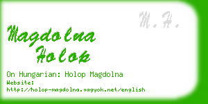 magdolna holop business card